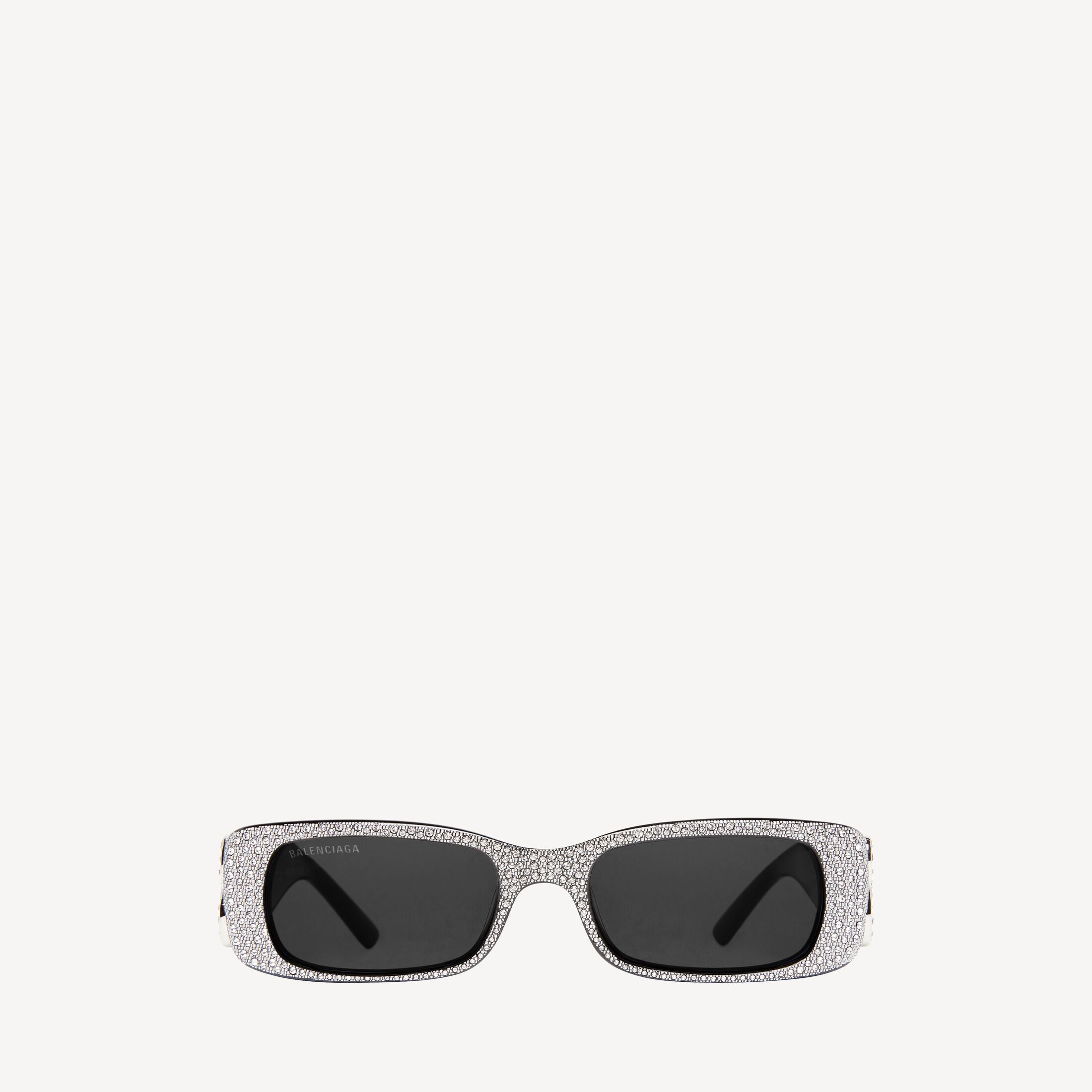 Balenciaga Dynasty Rectangle Sunglasses - Black - Woman - Acetate, Glass