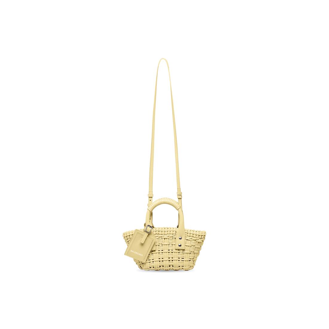Women's Bistro Xxs Basket With Strap in Yellow | Balenciaga Hong Kong SAR EN - Image 5