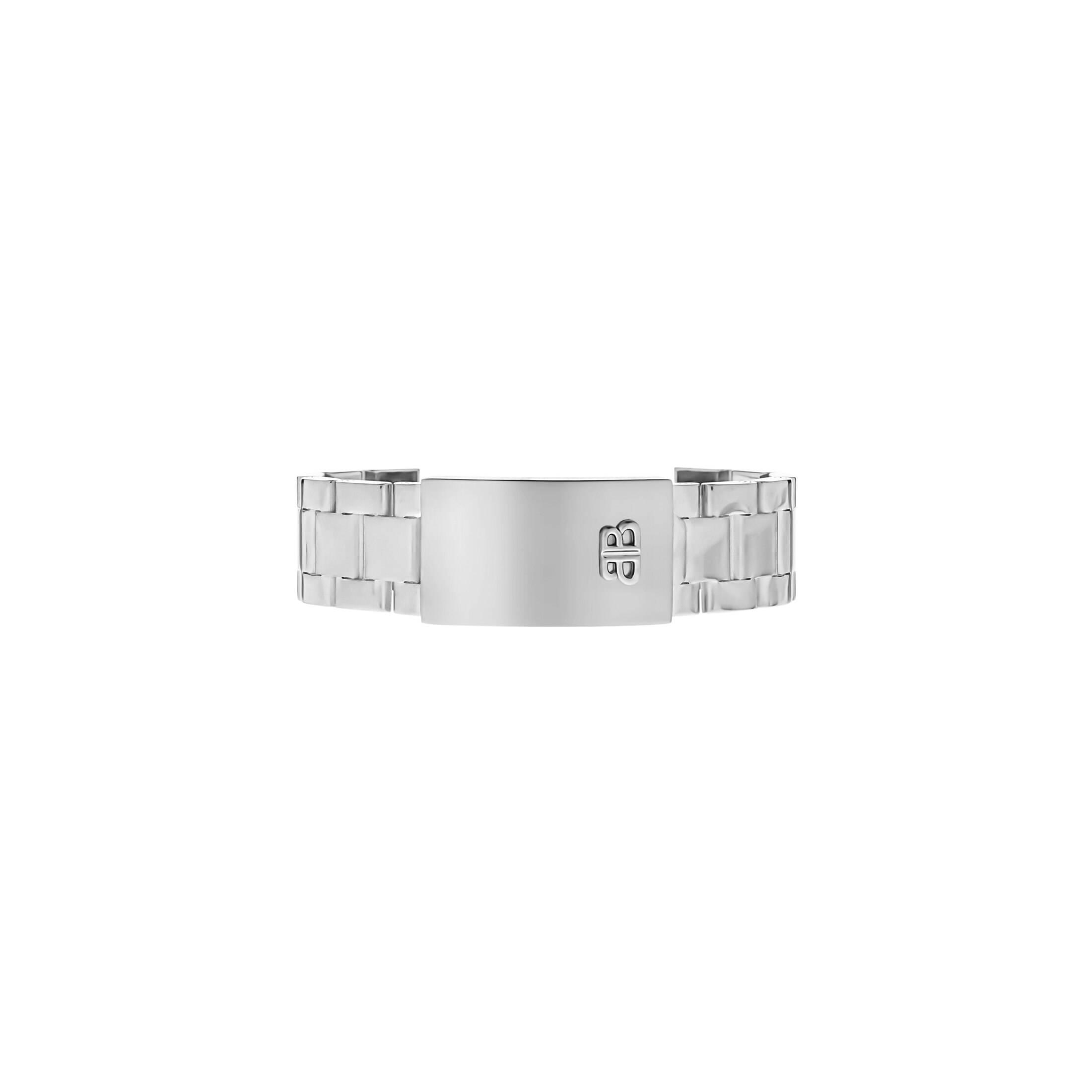 Balenciaga 24/7 Cuff - Silver - Woman - S - Brass