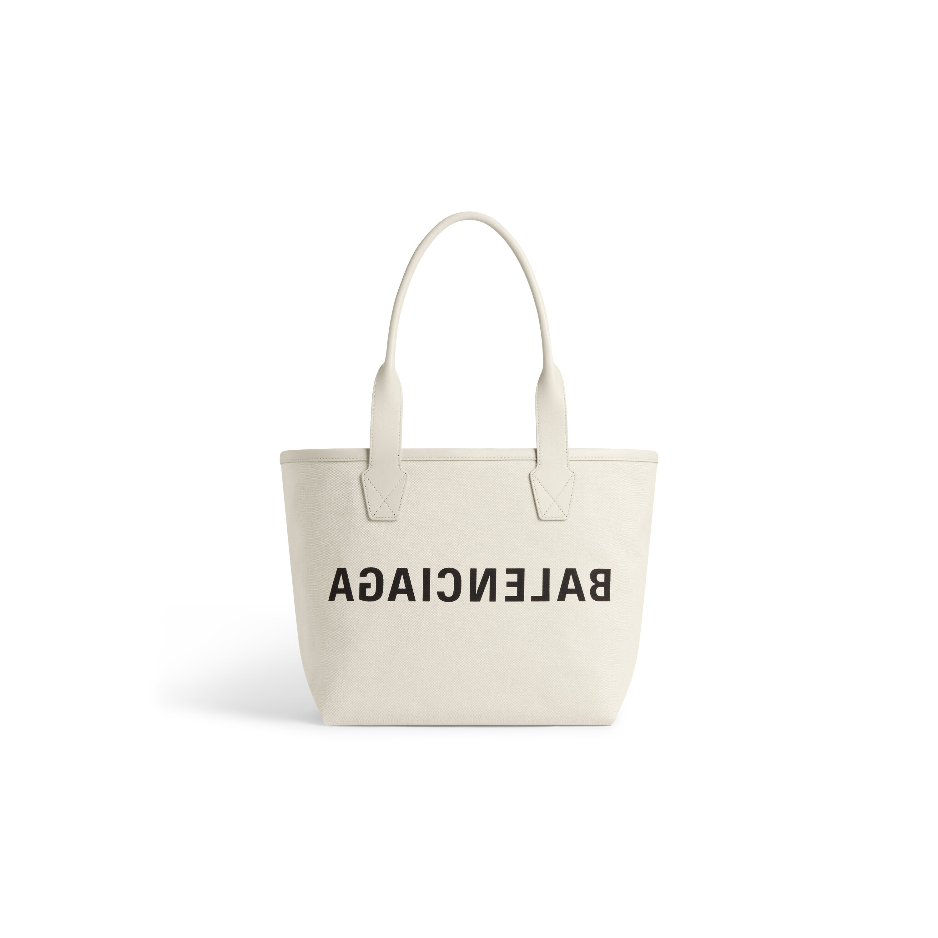 BB Signature Canvas Tote Bag in Beige - Balenciaga