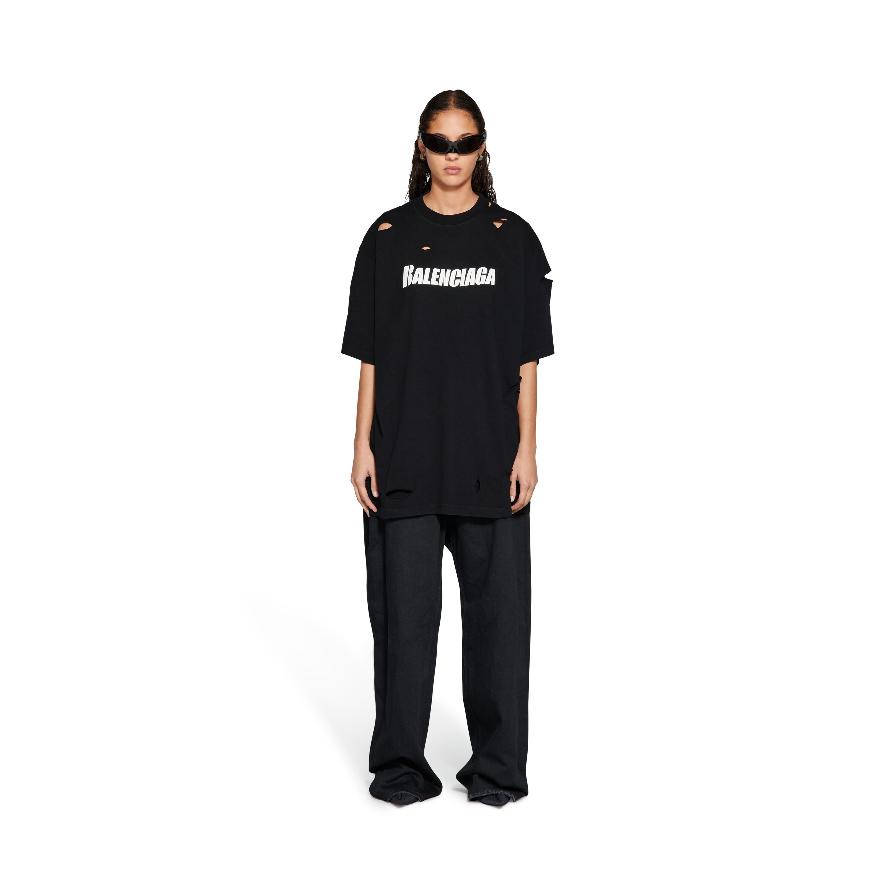 Caps Tシャツ Boxy Fit で ブラック | Balenciaga JP