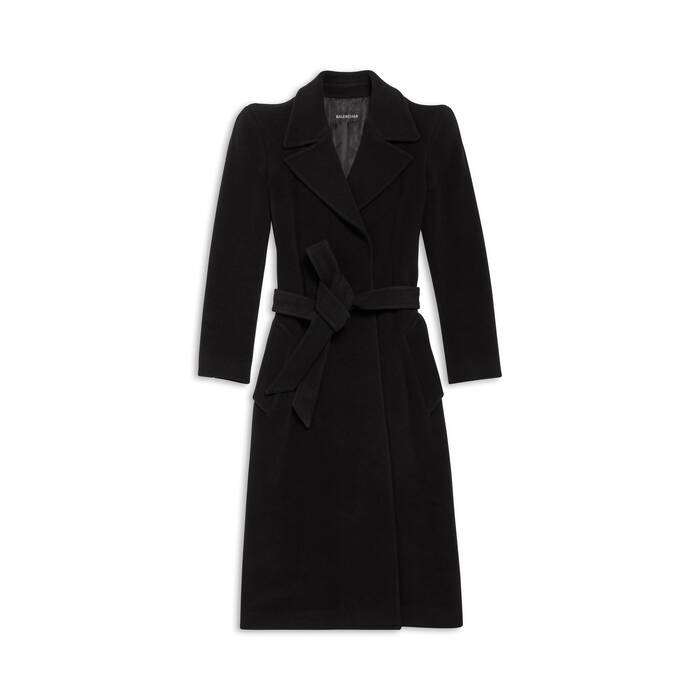 round shoulder fitted coat