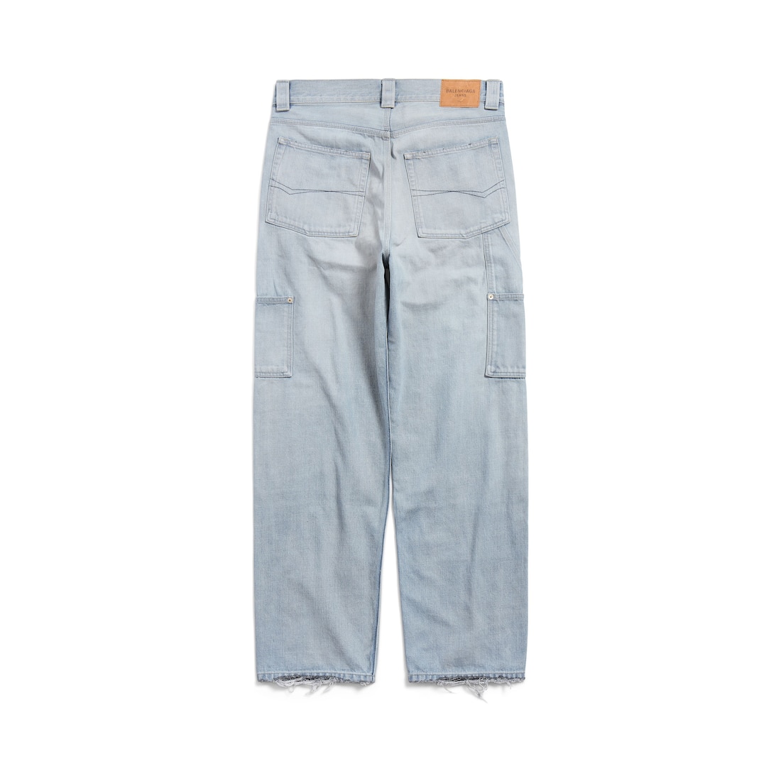 Women's Ripped Off Loose Fit Pants in Light Blue | Balenciaga US