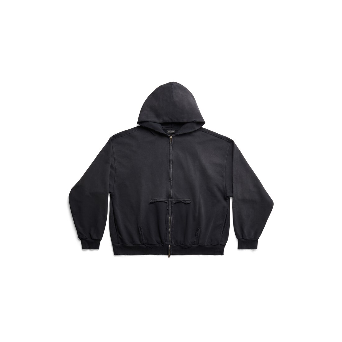 Faded black discount zip up hoodie