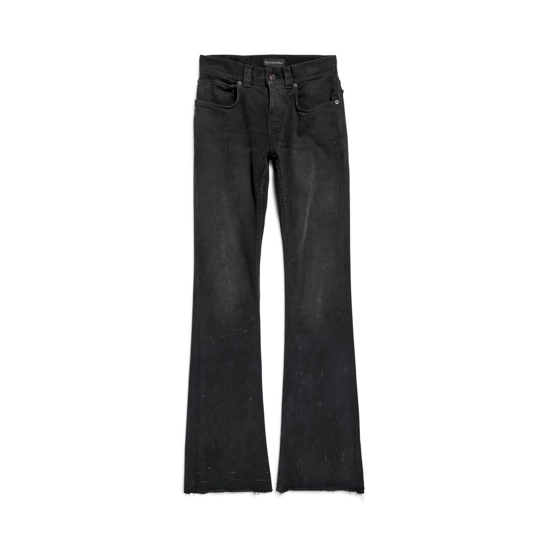 デニム・ジーパン BALENCIAGA FW25 Balenciaga Jeans Black (838692 TSWC38582) Women's Slim Fit Bootcut Pants in Black/green/red