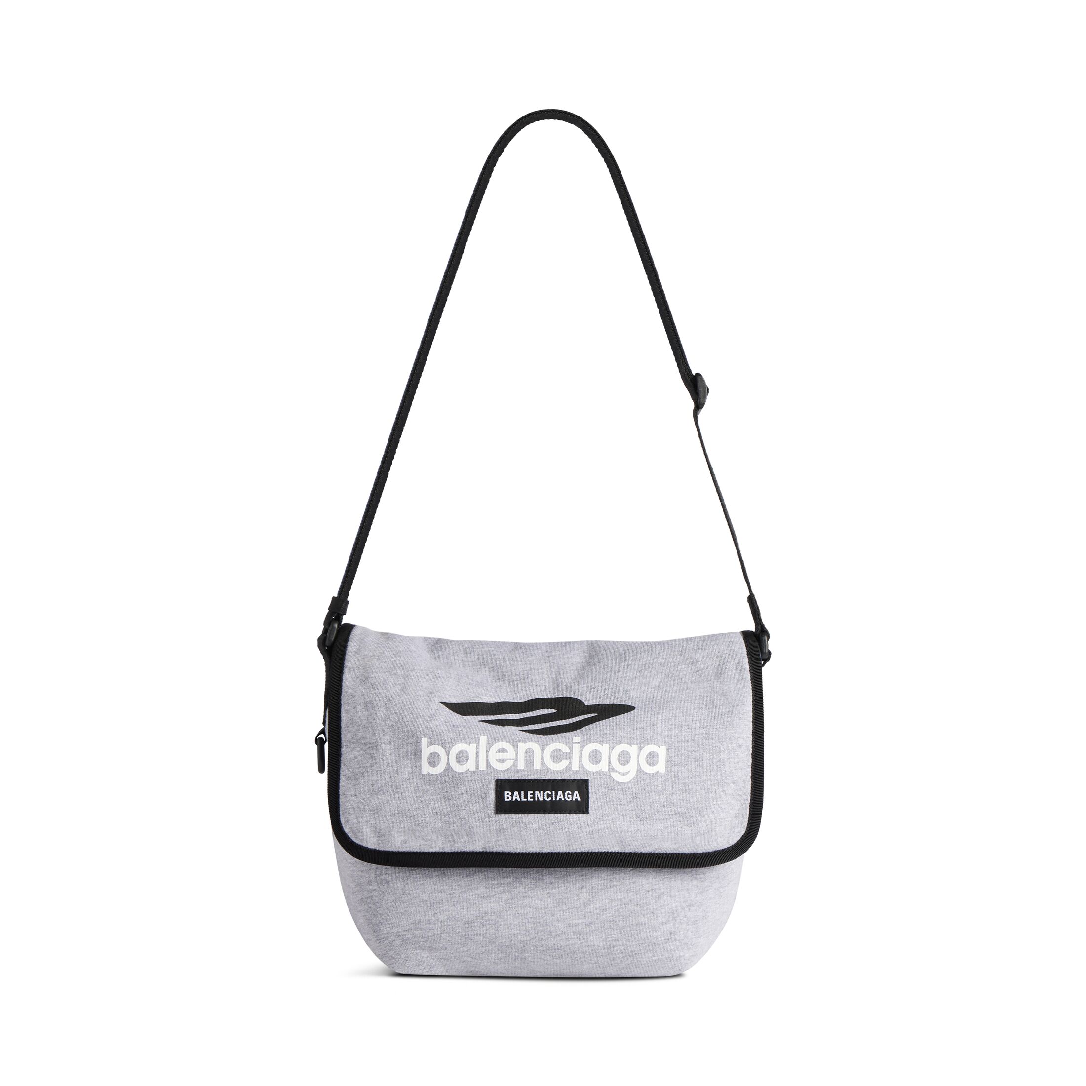 Balenciaga Explorer Small Messenger Bag - Grey & Silver - Men's - Cotton, Polyamide, Viscose