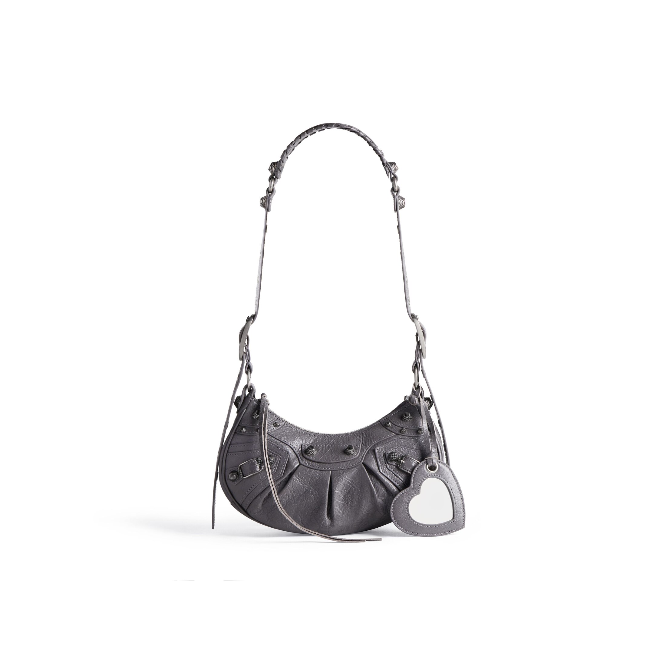 Balenciaga Le Cagole XS Shoulder Bag - Grey & Silver - Woman - Lambskin