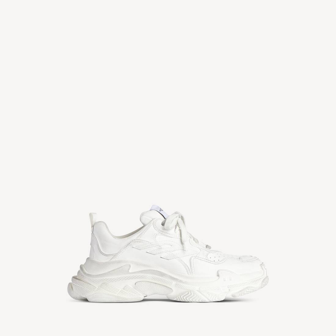 Balenciaga Blanche Balenciaga Basket En Cuir Sneaker Triple S