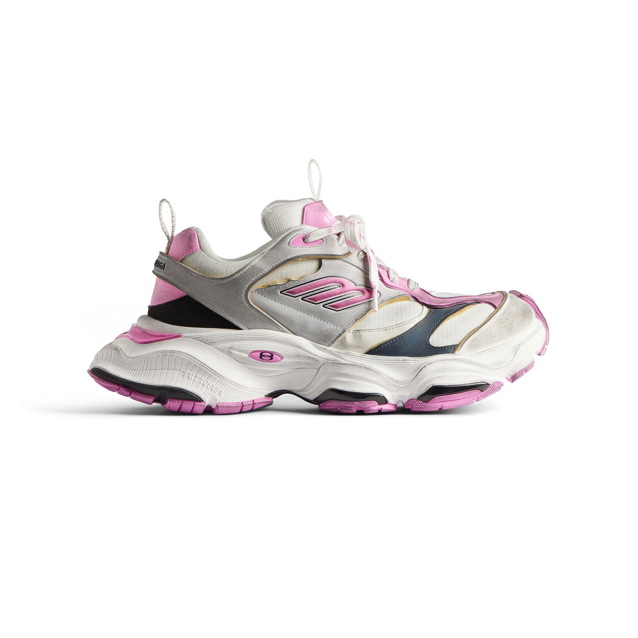 Balenciaga Cargo Trainers - Grey & Silver - Women's - 8 - Polyurethane, Polyester, Polyamide