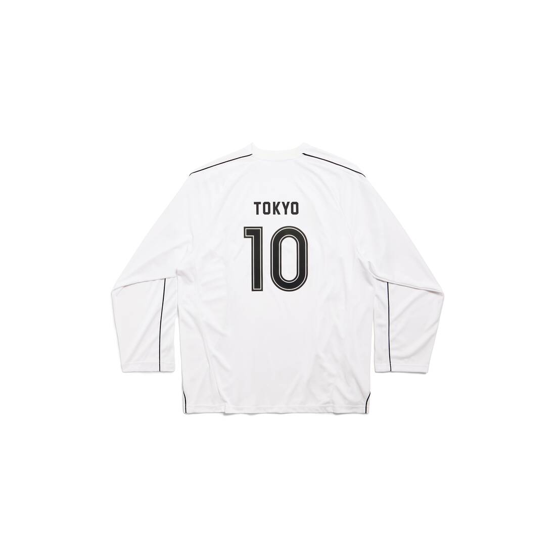 Tokyo Soccer ロングスリーブ Tシャツ オーバーサイズ で ホワイト
