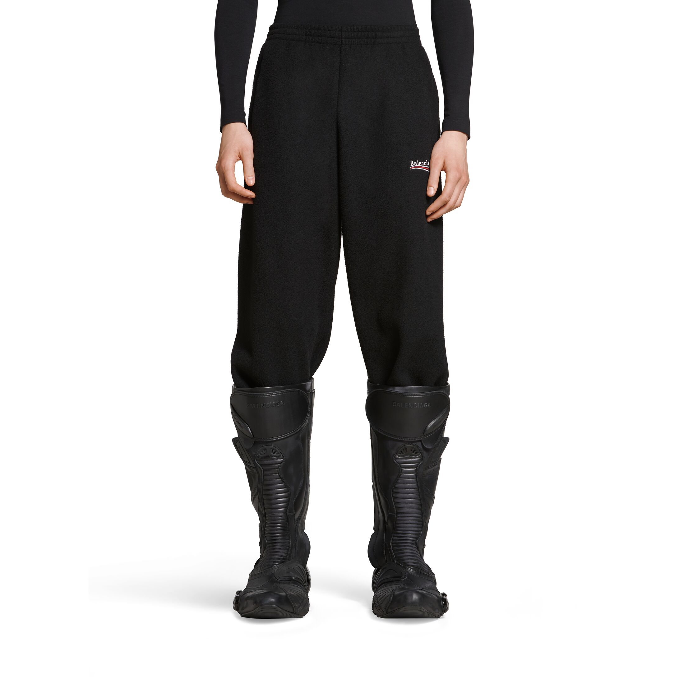 Political Campaign Baggy Sweatpants in Black Balenciaga US