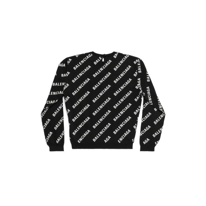 allover logo crop sweater