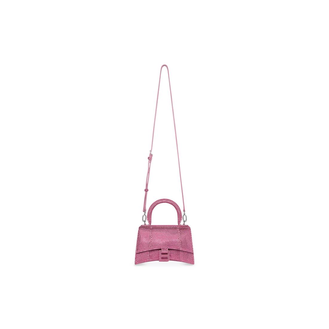 Balenciaga Pink Hourglass Leather Satchel For Sale at 1stDibs