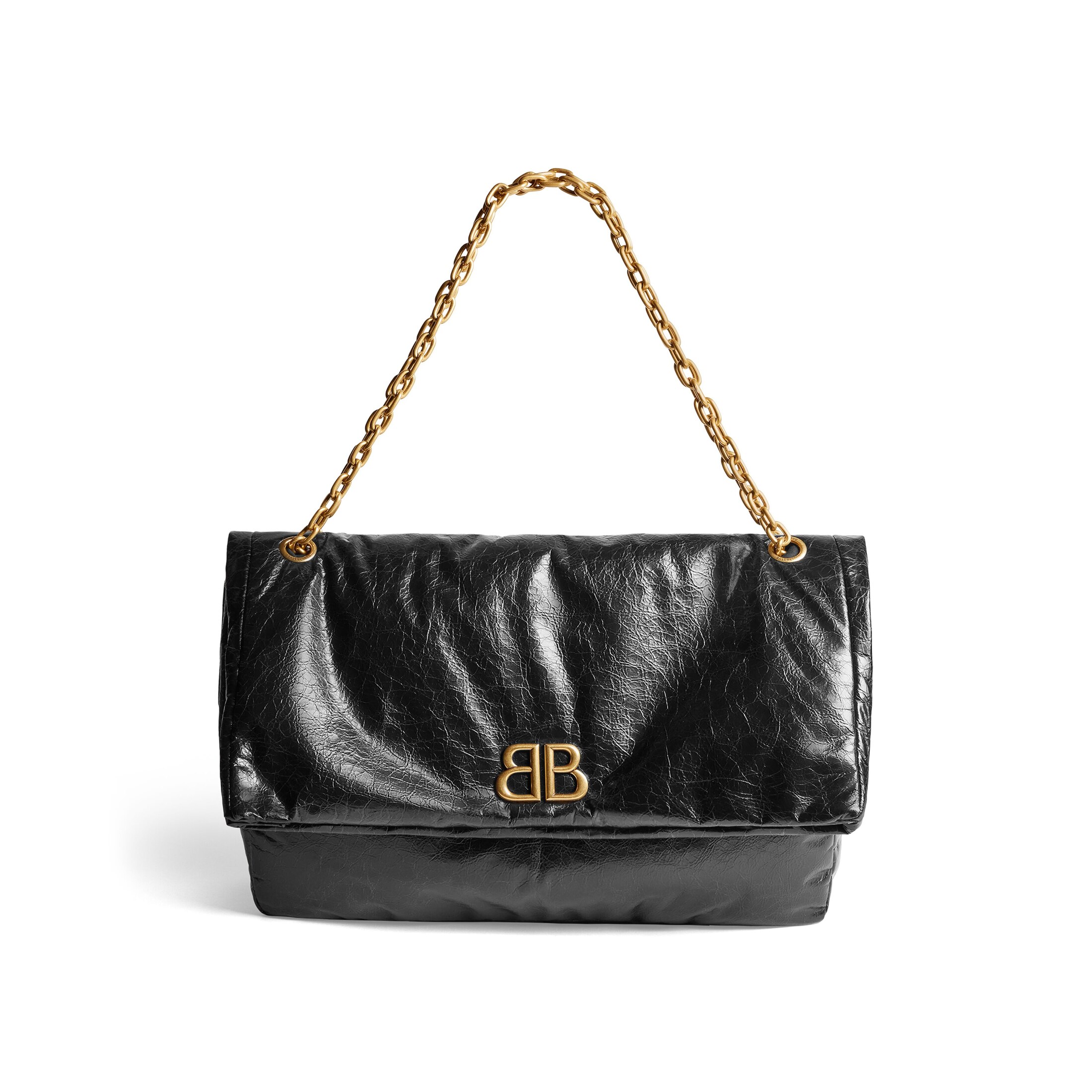 Balenciaga Monaco Large Chain Bag - Black - Woman - Calfskin