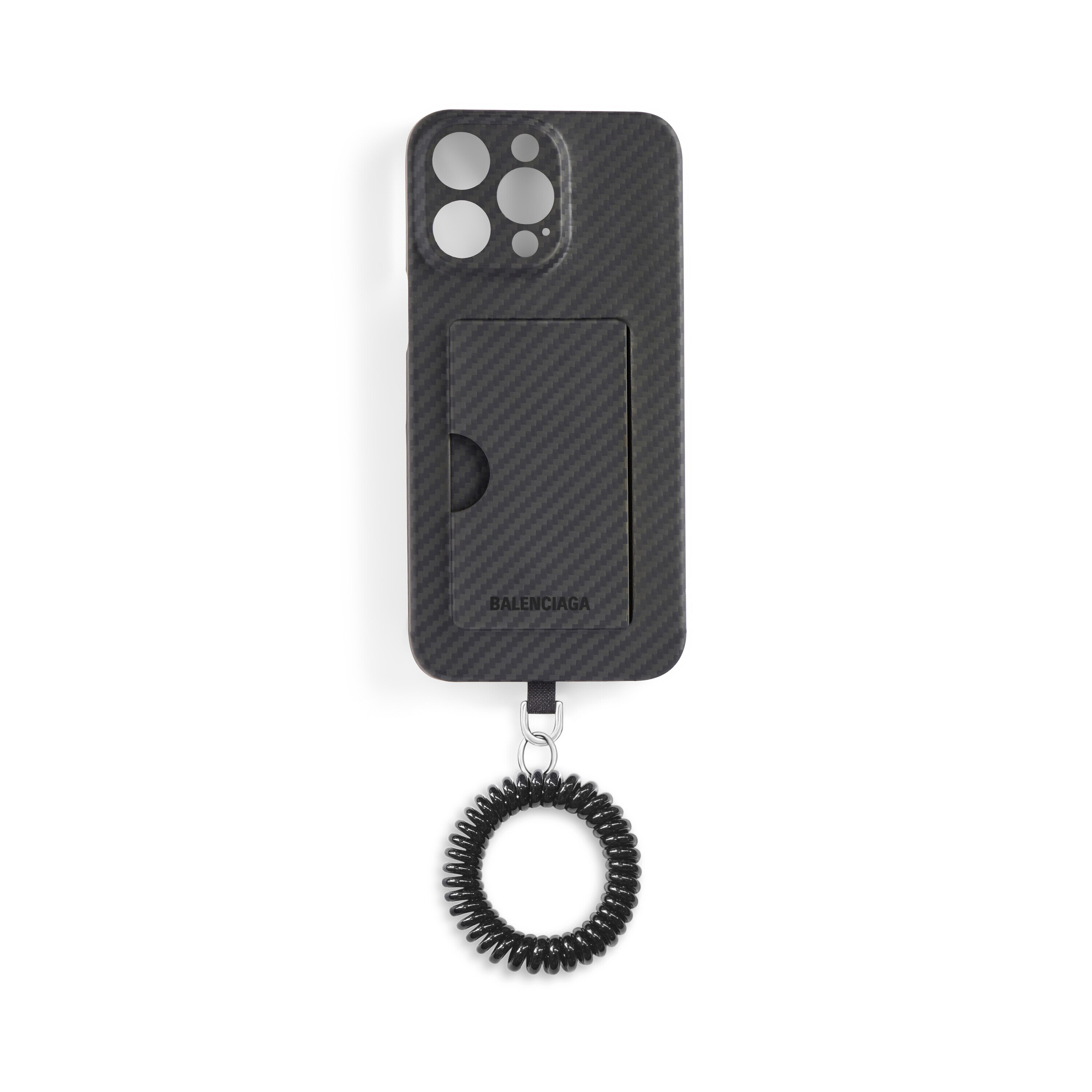 送料込+BALENCIAGA+Tech カーボンファイバー Scoobi ケース Women's Tech Carbon Fiber Scoobi Case in Black | Balenciaga US