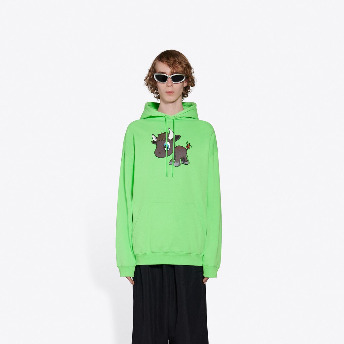 Men s Little Ox Medium Fit Hoodie in Lime