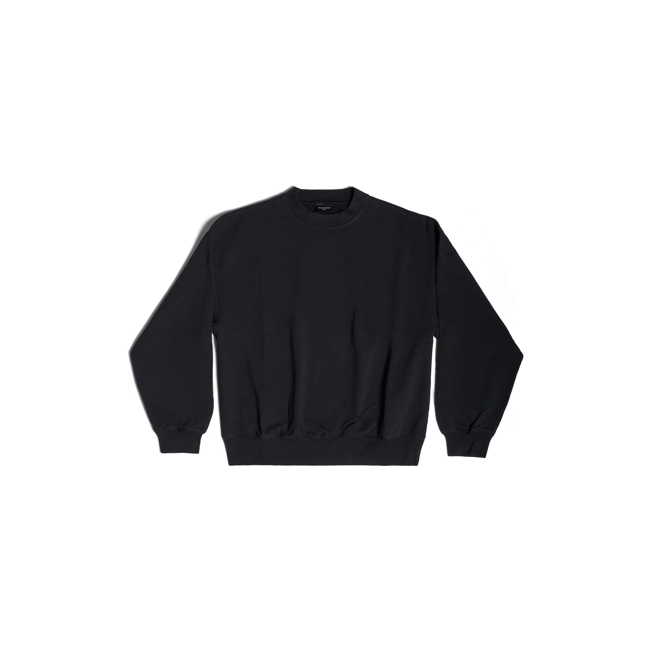 Balenciaga Back Hem Sweatshirt Regular Fit - Black - Woman - XXL - Cotton