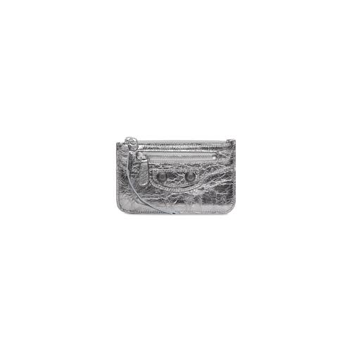 le cagole long coin and card holder metallized
