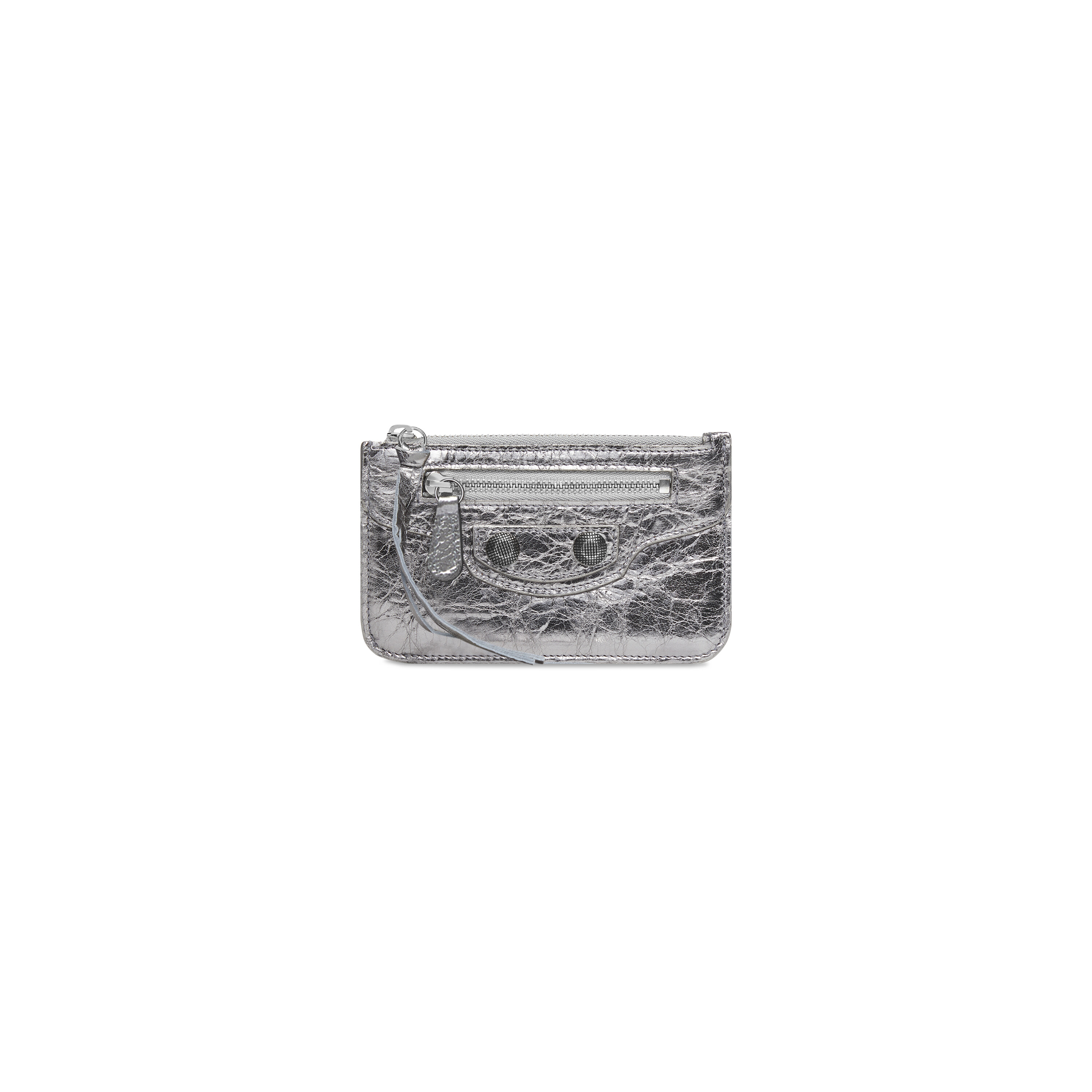 Balenciaga silver card holder Clearance