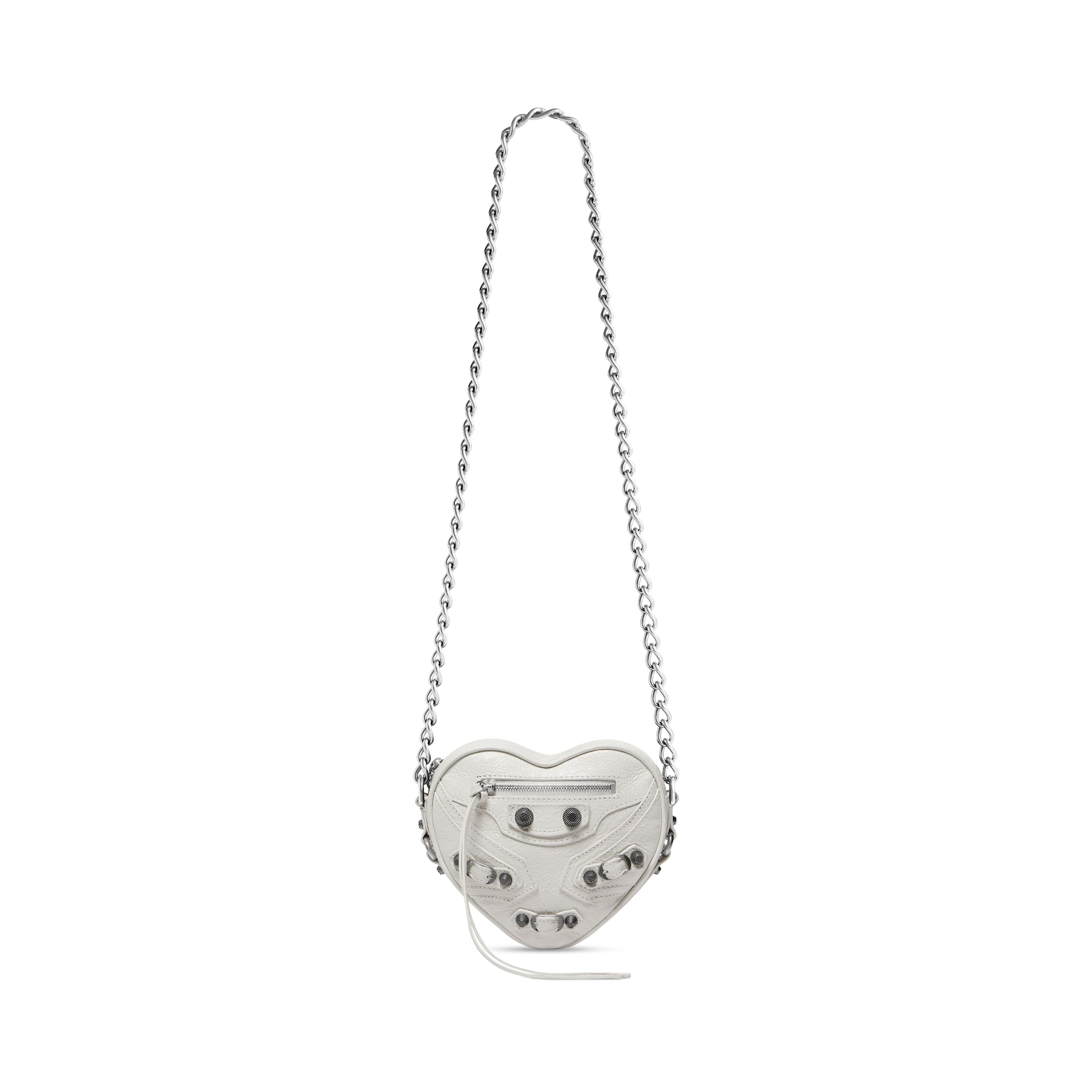 Balenciaga Le Cagole Heart Mini Bag - White - Woman - Lambskin