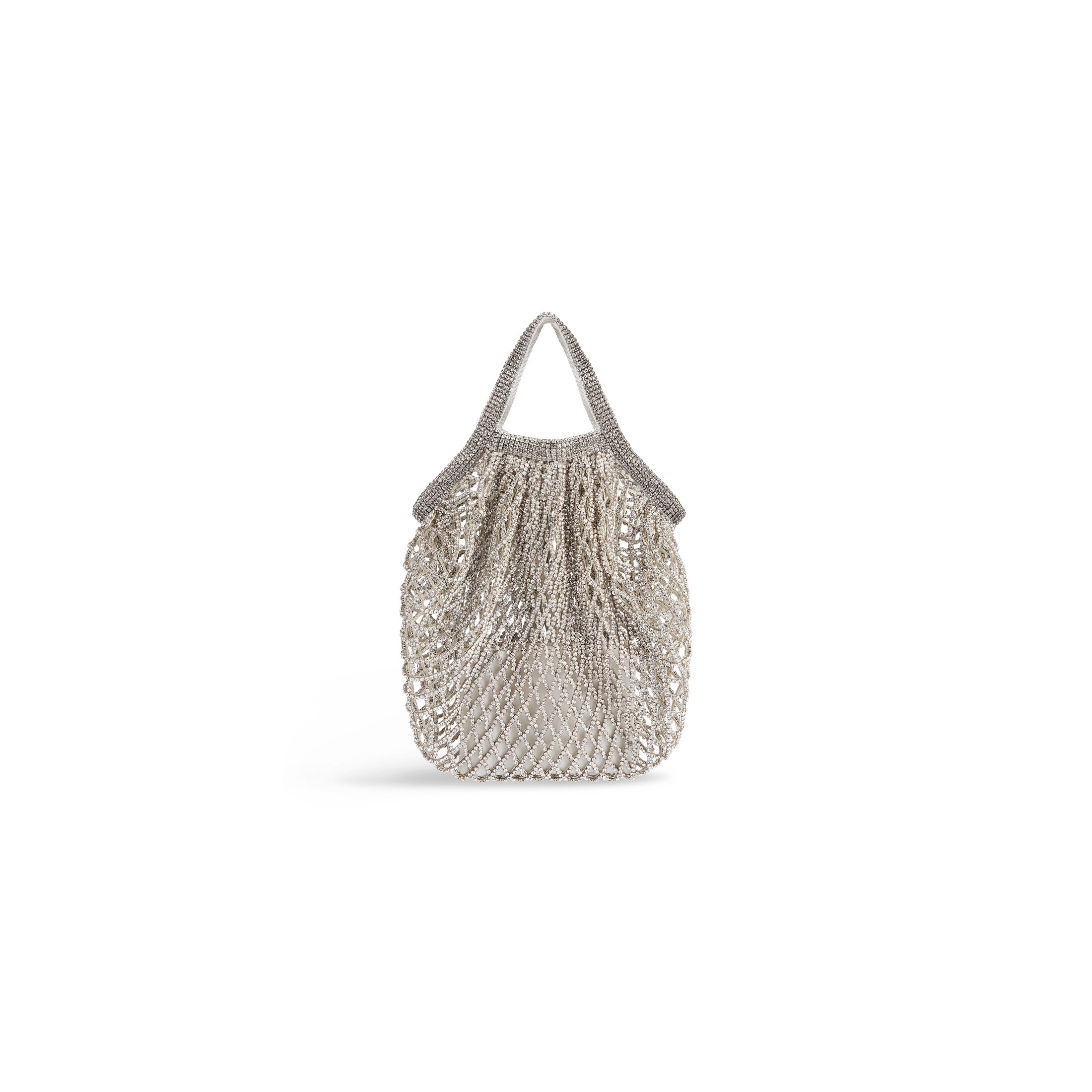 Balenciaga 24/7 Kleine Tasche Mit Strassteinen - Silber - Damen - Glas, Lammleder, Polyester