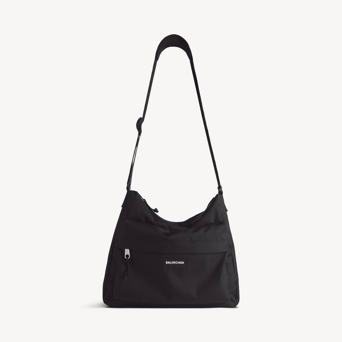 Explorer Hobo Messenger Bag in Black