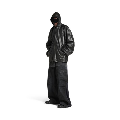 hooded zip-up jacket