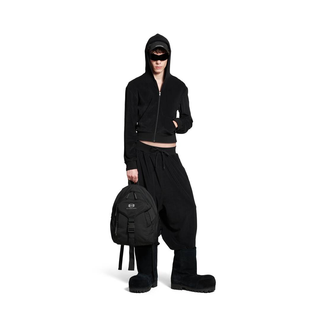 발렌시아가 남성 블랙 유니티 미디엄 백팩 7921212AA5S1000