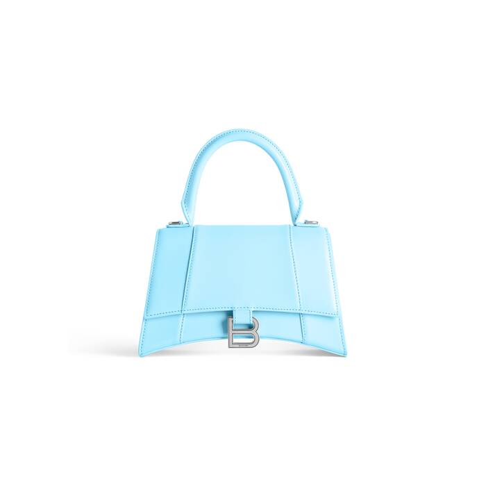 Balenciaga Hourglass Mini Leather Crossbody Bag in Blue
