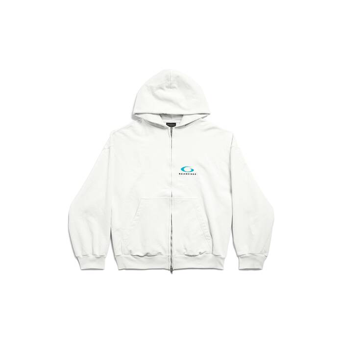 hoodie con zip loop sports icon regular fit