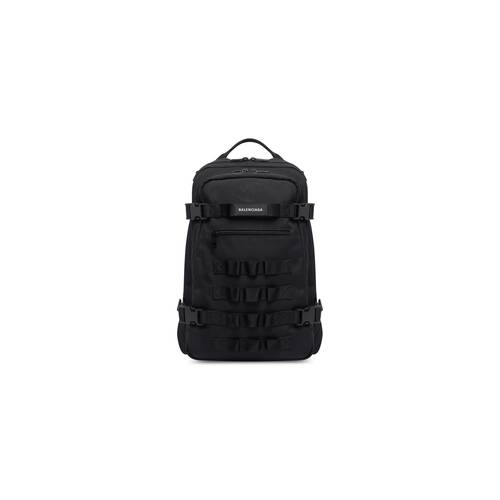 Men's Army Medium Multicarry Backpack in Black | Balenciaga US