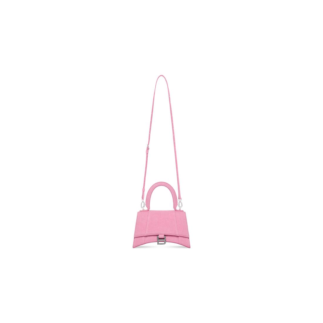 Balenciaga Pink Mini Hourglass Top Handle Bag Balenciaga