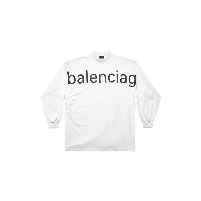 Balenciaga Logo Printed Cotton Jersey Tshirt in Black for Men  Lyst UK