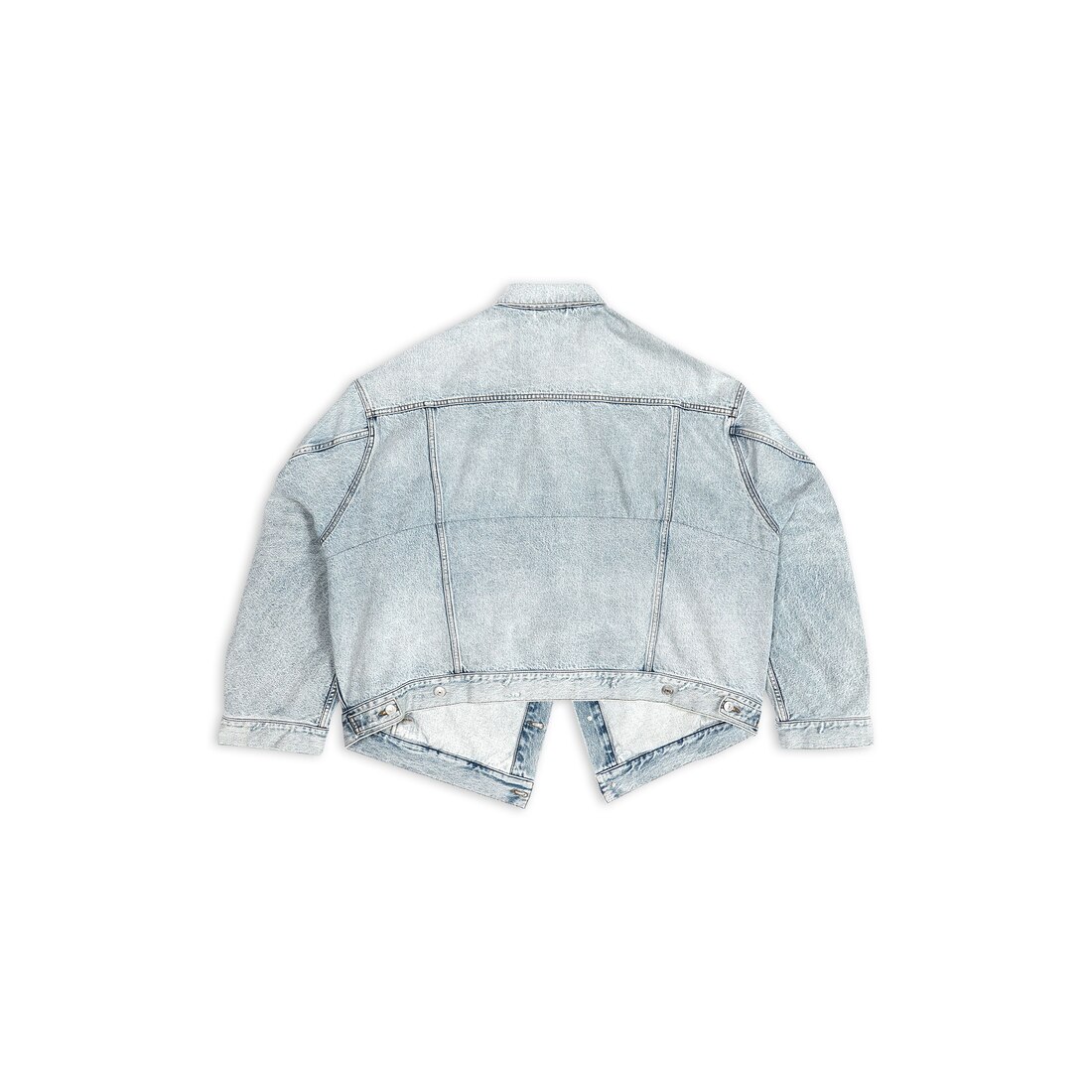 Twisted Sleeve Jacket in Light Blue