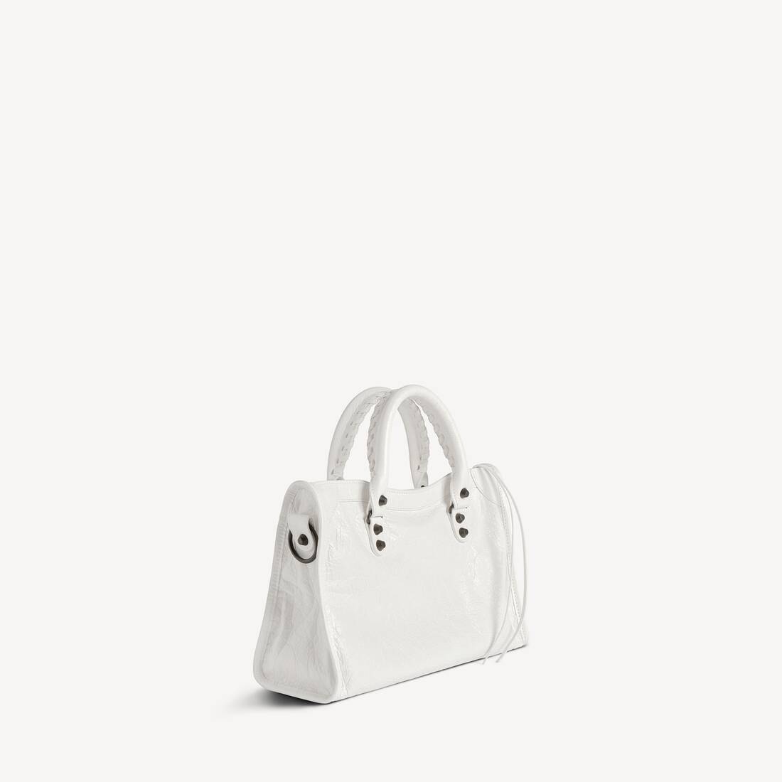 발렌시아가 여성 화이트 레 시티 스몰 백 8114422ABEK9104