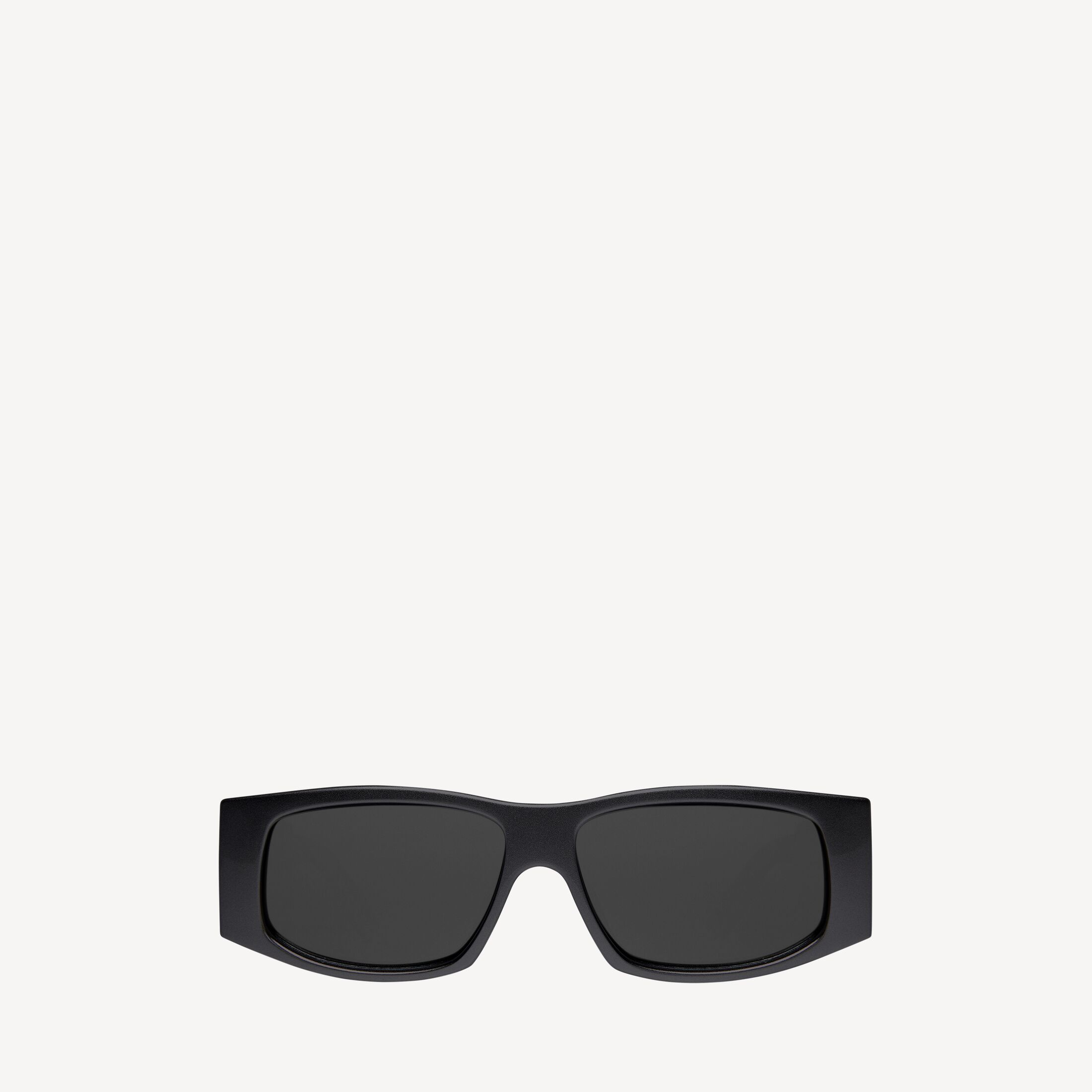 Led Frame Sunglasses In Black Nylon With Black Lenses