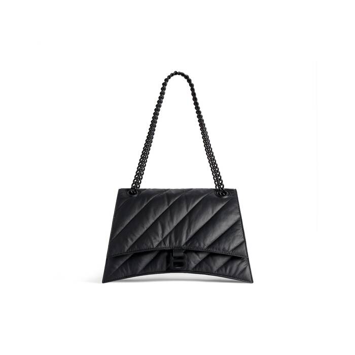 BALENCIAGA: bag in tumbled leather - Black  Balenciaga shoulder bag  7485962AAI4 online at