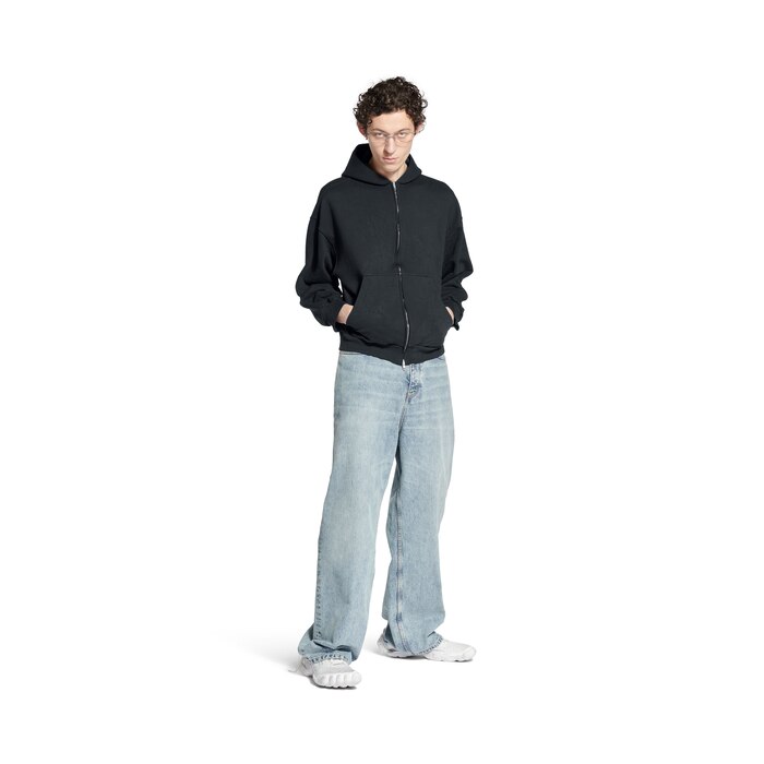 flipped uni zip-up hoodie regular fit