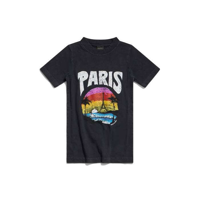 t-shirt paris tropical aderente