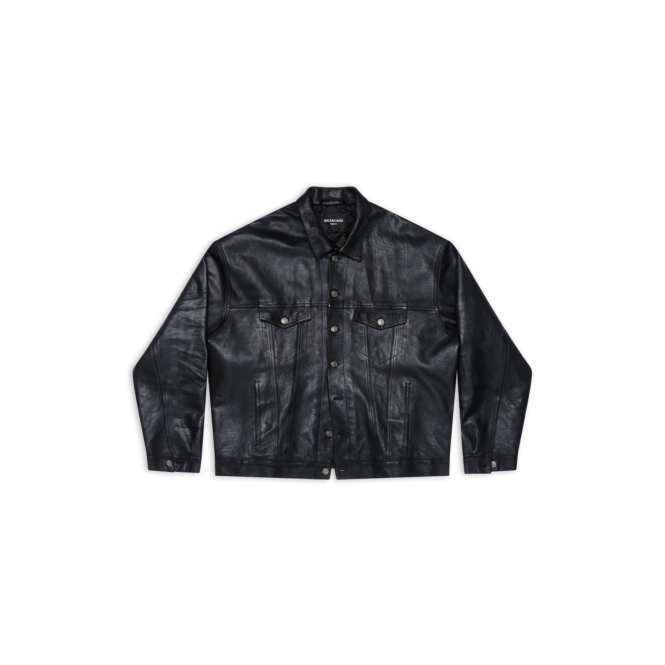 Balenciaga Denim Style Jacket - Black - Man - XL - Buffalo Skin