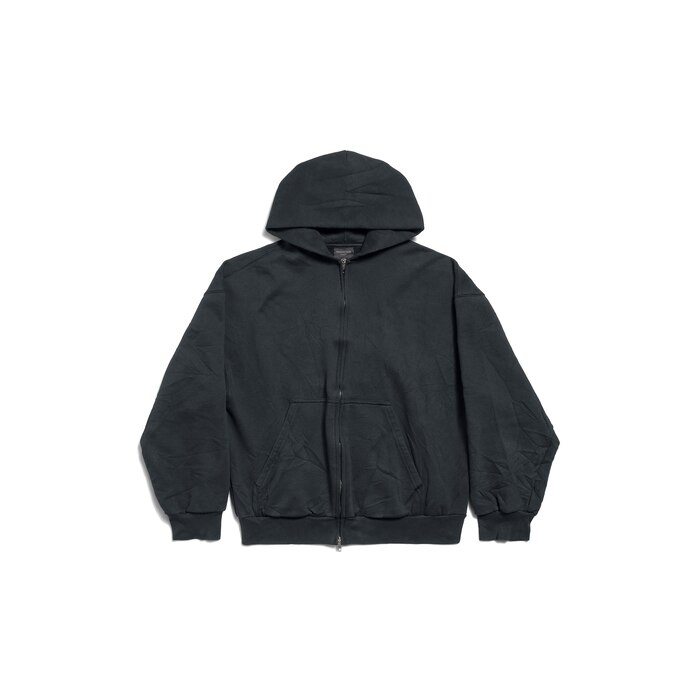 flipped uni zip-up hoodie regular fit