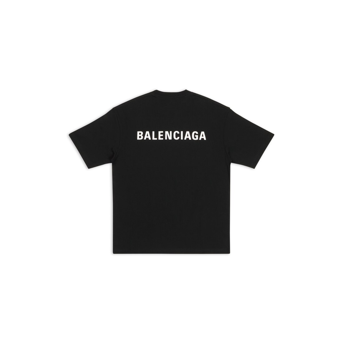 Balenciaga Logo T-Shirt Medium Fit - Black - Men's - Xs - Cotton