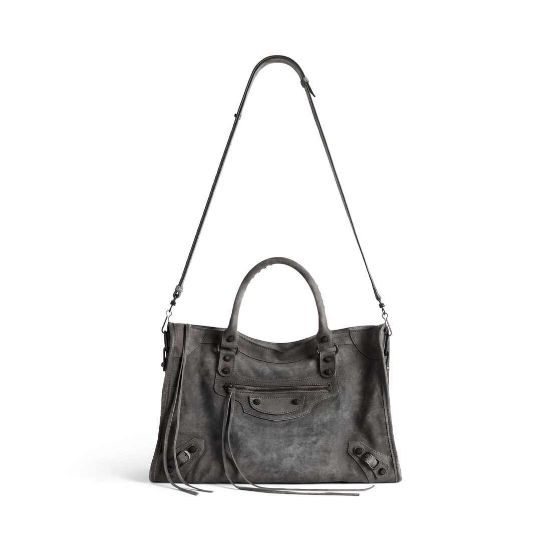 24AW new/BALENCIAGA Le Cityスモールレザートート Bag Gray Le City Small leather shoulder bag in grey - Balenciaga