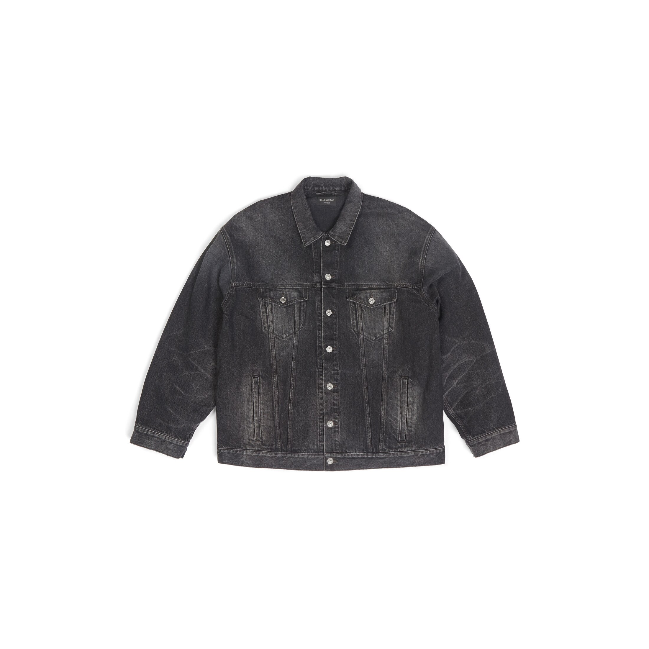 Balenciaga Oversized Jacket - Black - Man - 2 - Cotton
