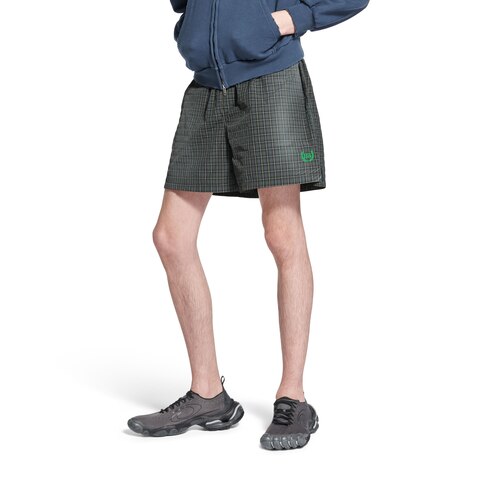 check boxer swim shorts