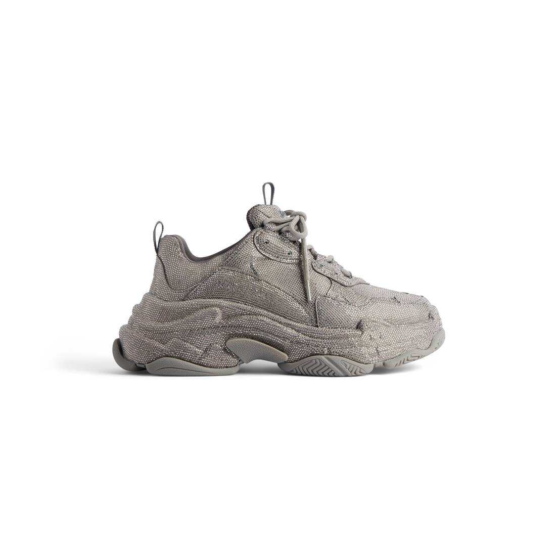 Men's Triple S Sneaker With Rhinestones in Dark Grey | Balenciaga US