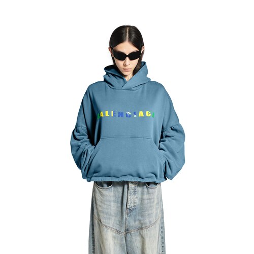 international hoodie短款连帽卫衣