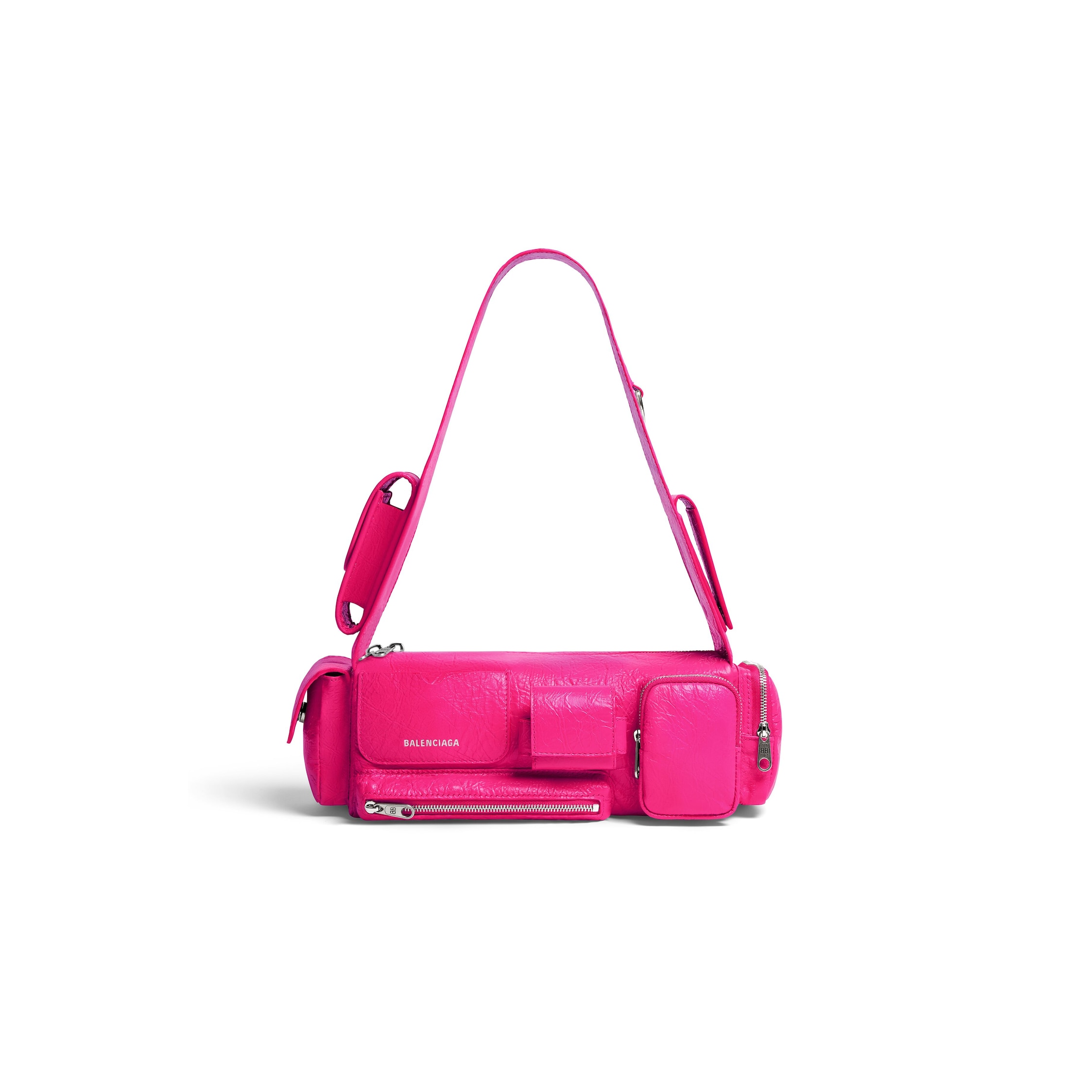 Balenciaga Superbusy XS Sling Bag - Pink - Woman - Lambskin, Polyester