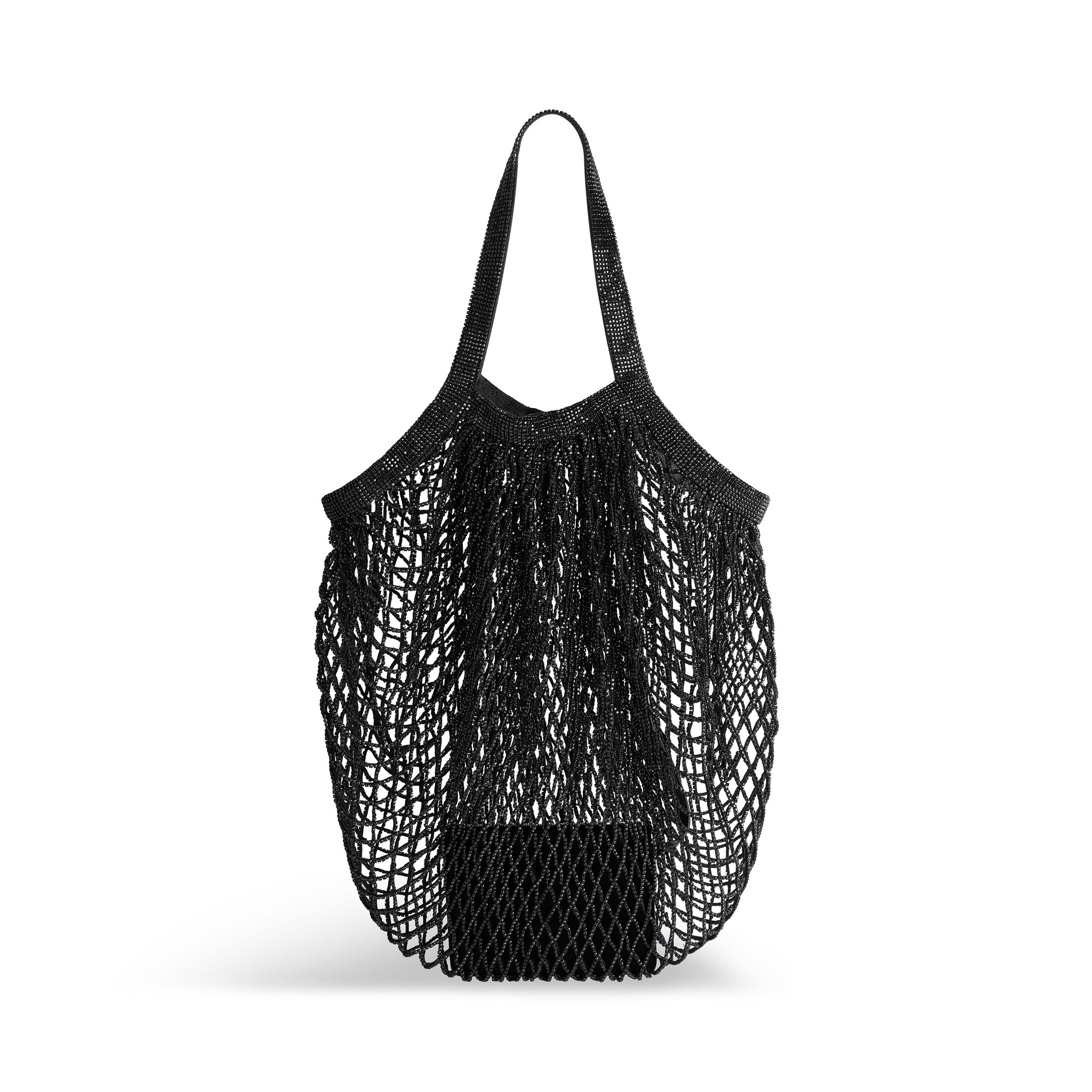 Women's 24/7 Large Bag With Rhinestones in Black | Balenciaga US