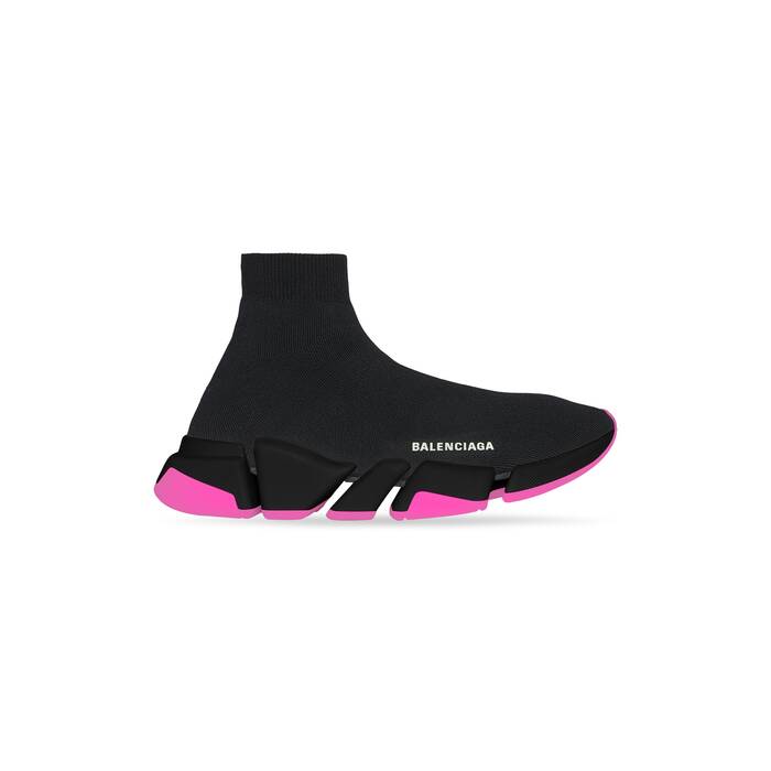 Balenciaga Speed Glitter Sock Sneaker in Pink  Lyst